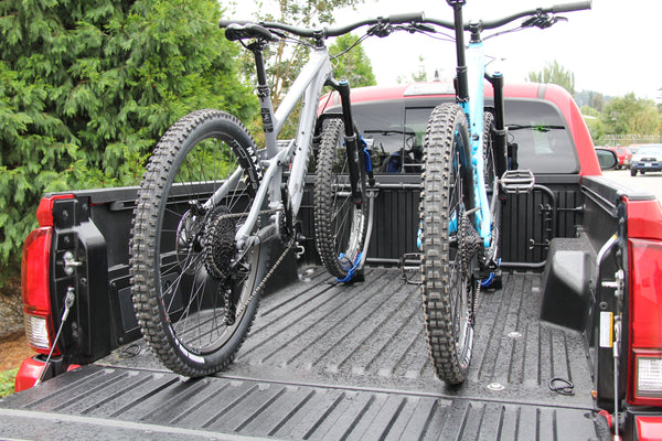 mountain bike in truck bed