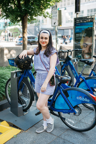 Stardust Gold Helmet with Citibike InStyle Magzine feature 
