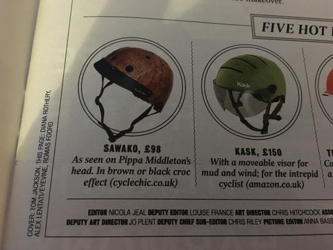 The times magazine featuring sawako brown crocodile helmet 
