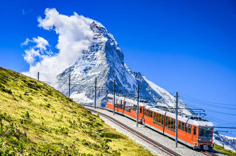 Switzerland alps train photo