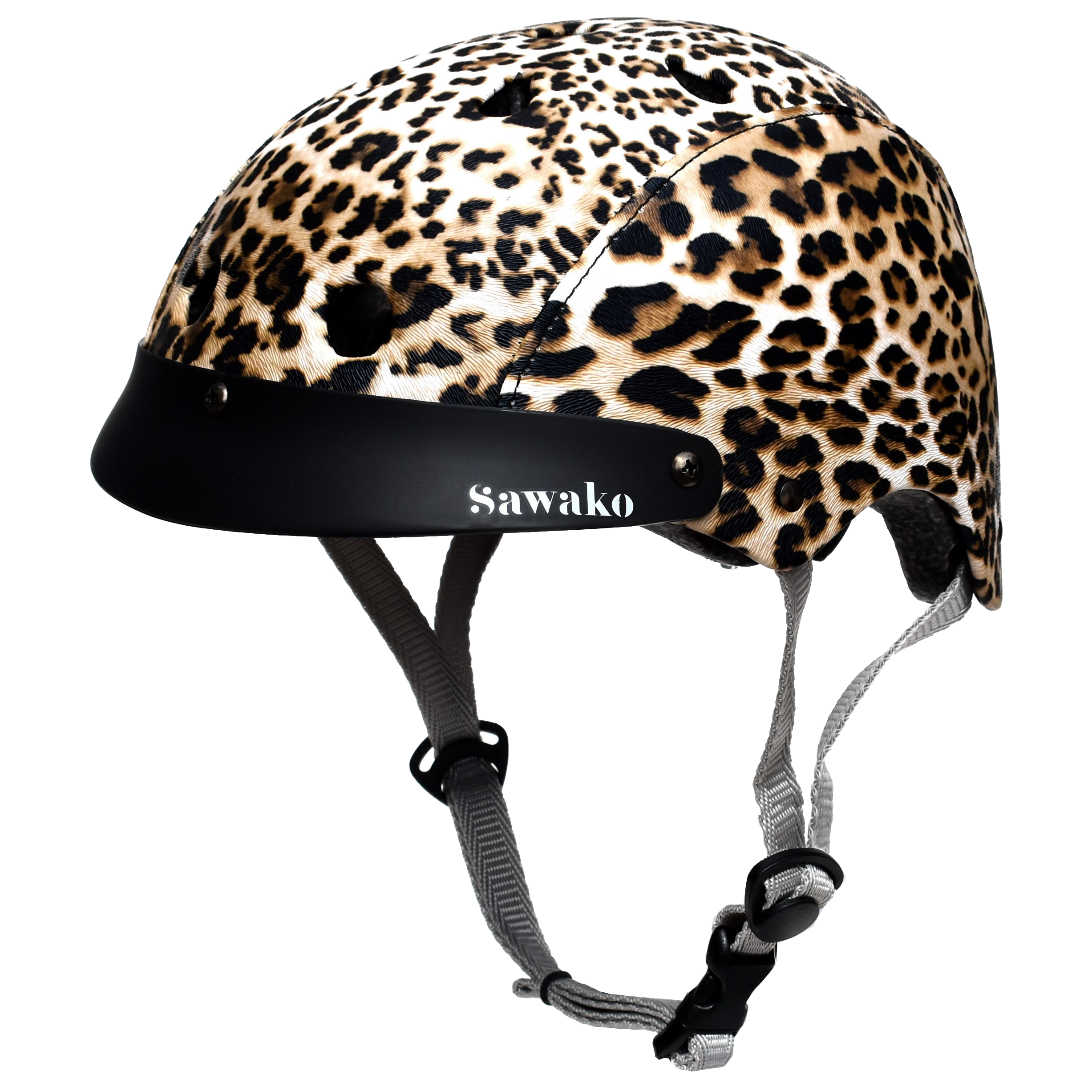 leopard print bike helmet