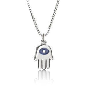 Hamsa Pendant with Blue Eye For Luck - Illinois Holocaust Museum & Education Center