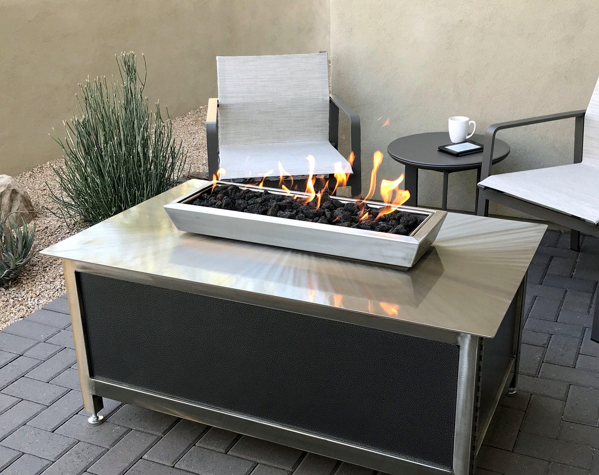 Impact Fire Table Stainless Steel Outdoor Gas Fire Pit Made In Usa Impact Fire Tables