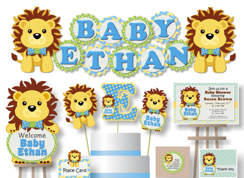 Blue Boy Lion King Baby Shower Or Birthday Party Decorations