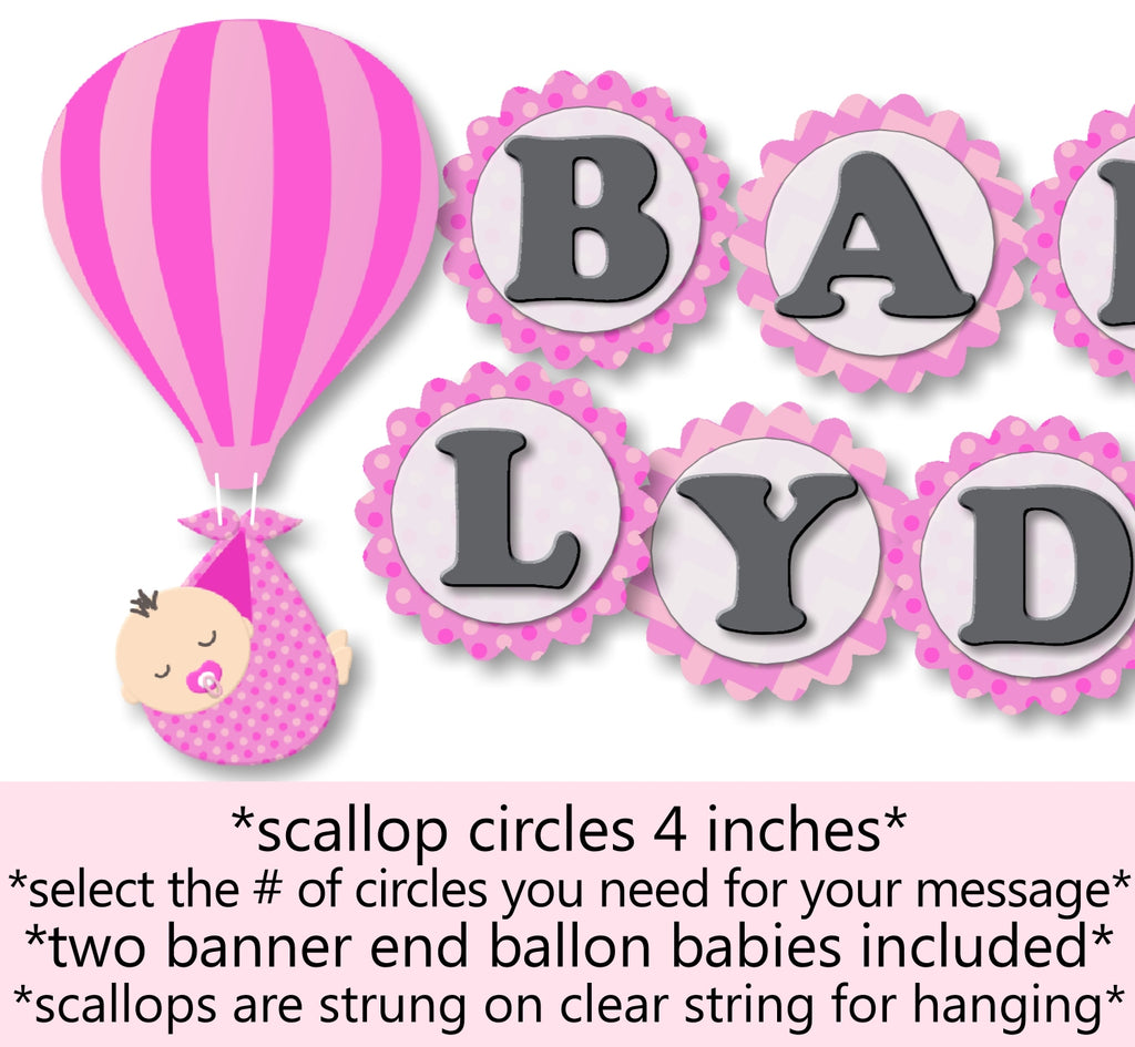 Pink Hot Air Balloon Baby Shower Decorations And Party Supplies