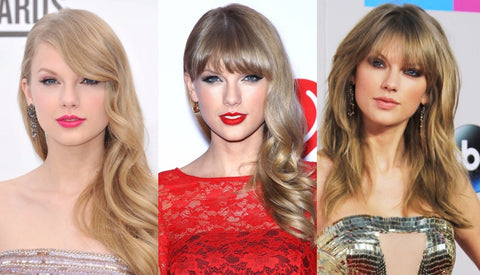 Taylor Swift Hairstyles with Bangs | FoxyBae