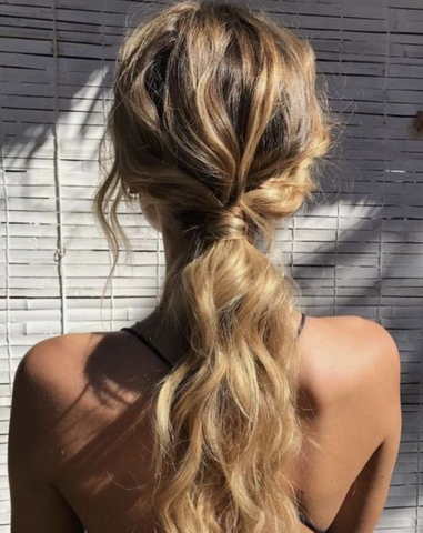 woman with ponytail updo
