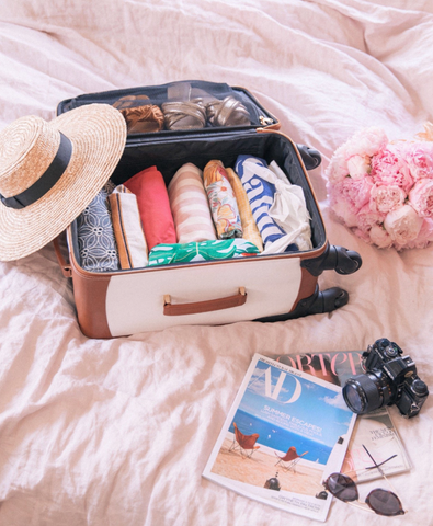 suitcase full of clothing