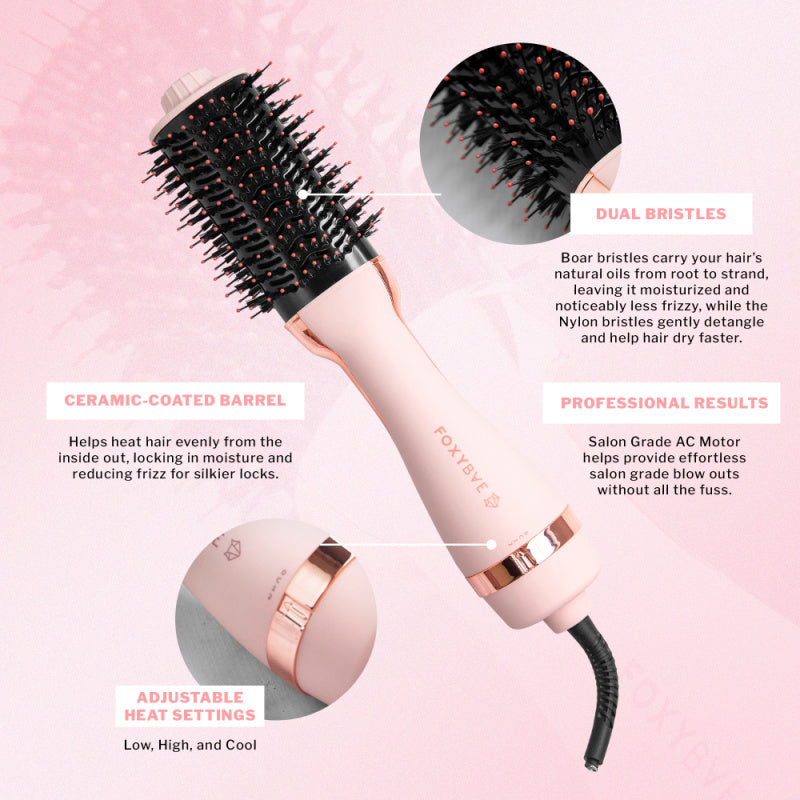 BLUSH BLOWOUT DRYER BRUSH – FOXYBAE.COM