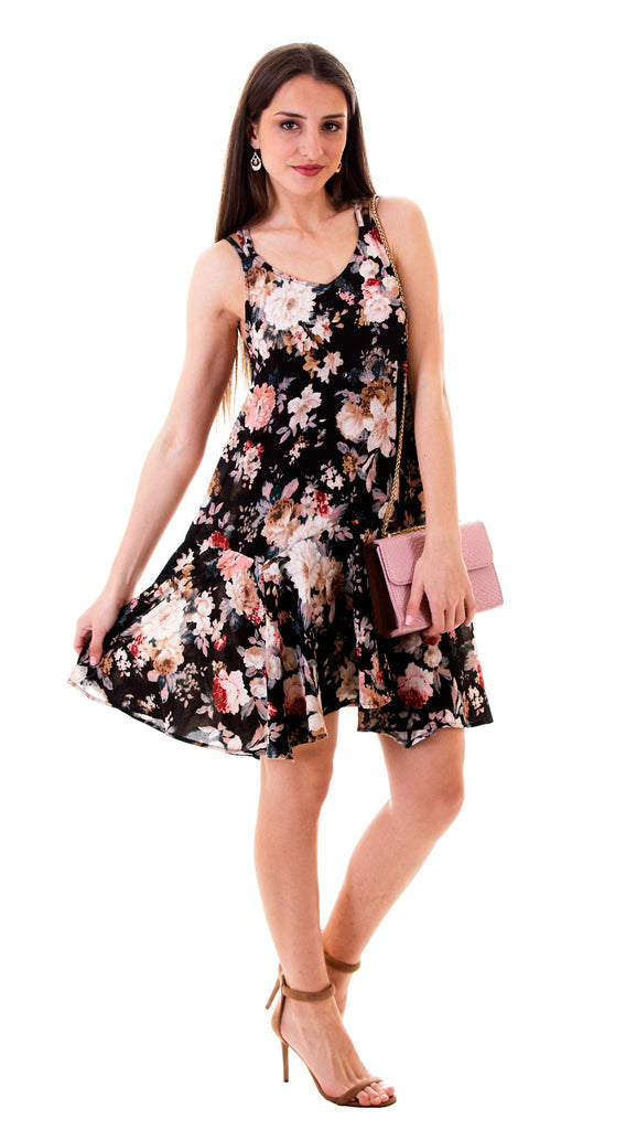 Floral Print Strappy-Back Dress – Pretty Missy Inc.