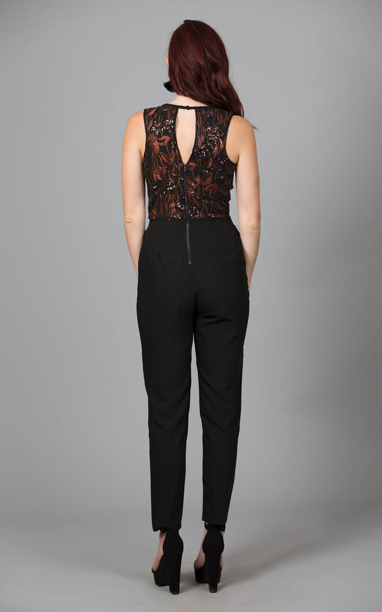 Sequin Detail Keyhole Neckline Jumpsuit – Pretty Missy Inc.