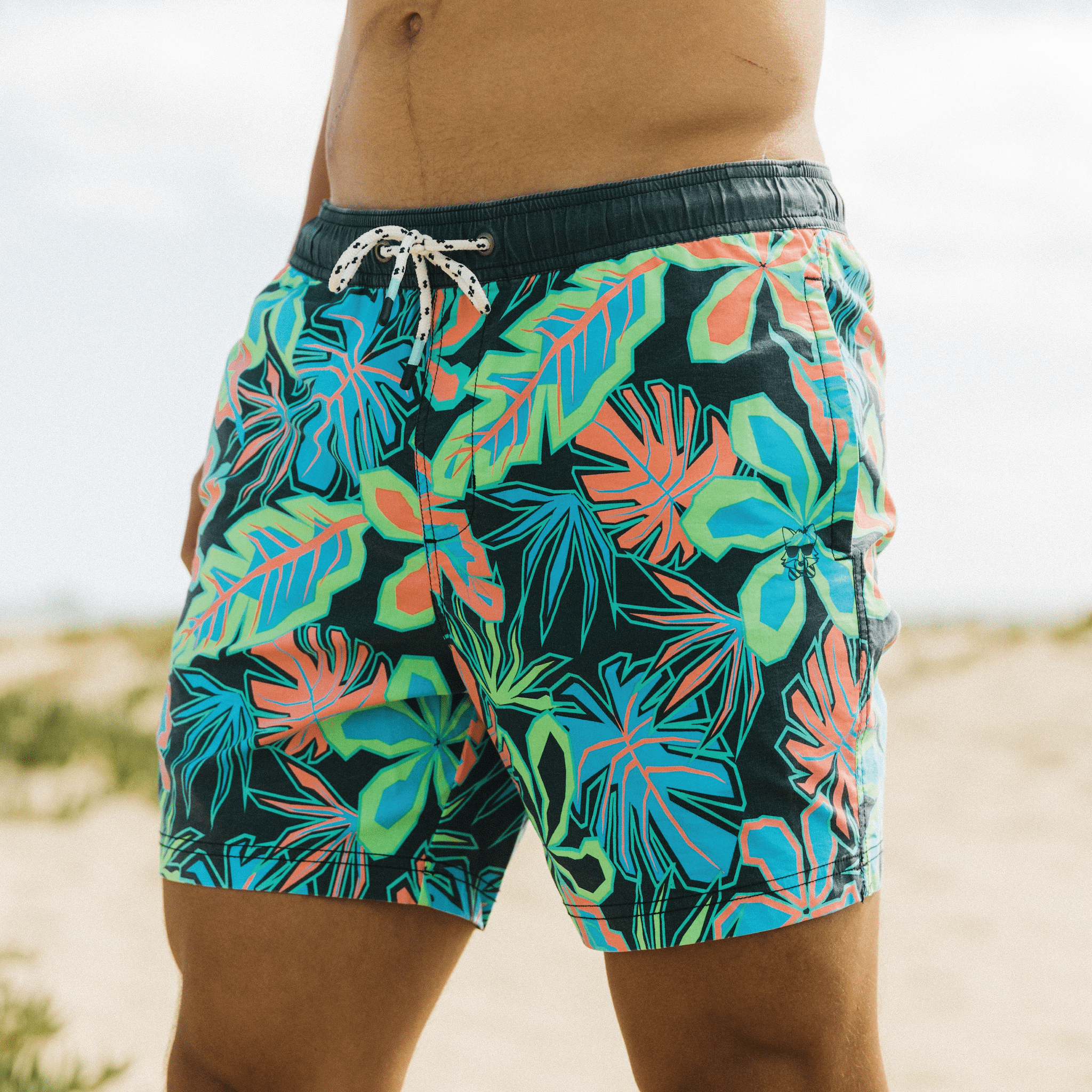 FLORAL BRO PARTY STARTER SHORT - NAVY