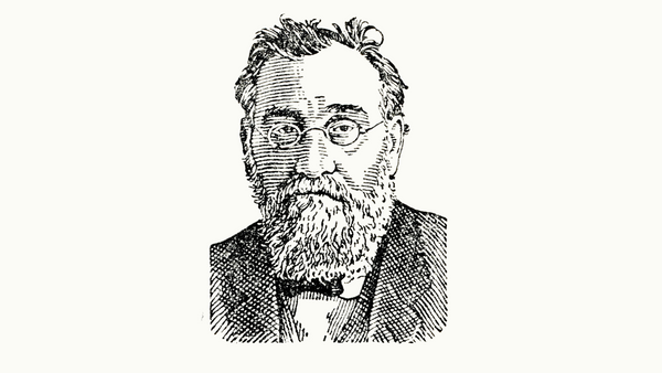 Ink drawing of Russian scientist and Nobel Prize winner Élie Metchnikoff