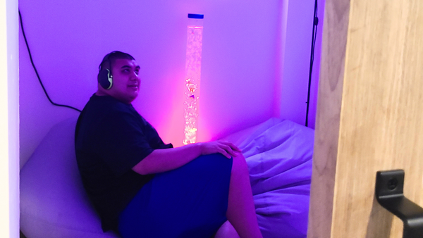 A multi-sensory room provides a place for an autistic person to relax before the meal or if they become overwhelmed