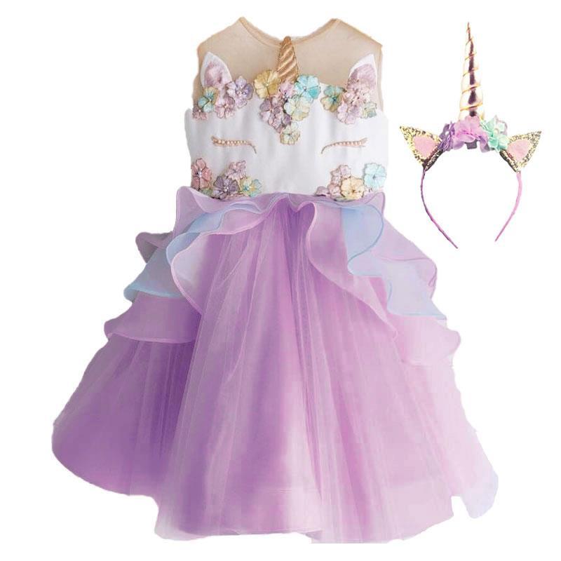 Beautiful Unicorn Tutu & Flowers Dress For Baby & Toddlers | Birthday ...