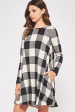 buffalo plaid swing dress