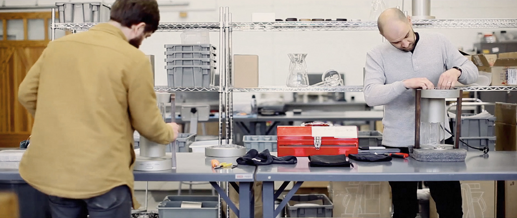 An employee in the workshop