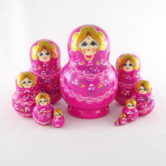 pink nesting dolls