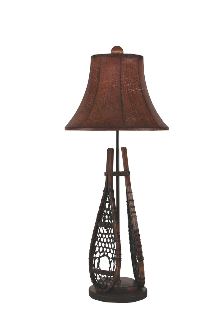 Rustic Style Table Lamps Aspen Snow Shoe Buffet Lamp Rusted Dove