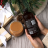 Chai Concentrate and a warm cup of Chai picture under the tree. A perfect stocking stuffer.