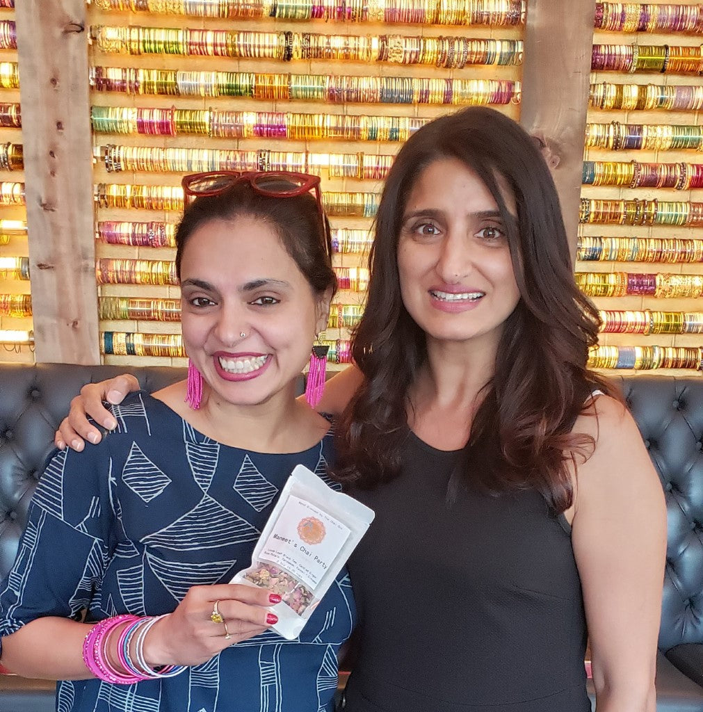 Monica Sunnny founder of The Chai Box with chef Maneet's  