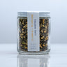 Punjaban Party with black tea masala chai available in a reusable glass jar. Eco-friendly and sustainable packaging.