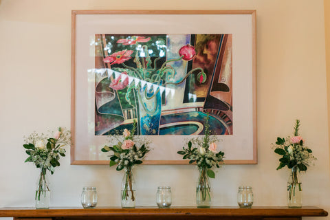 Fairfield house mantle piece flowers