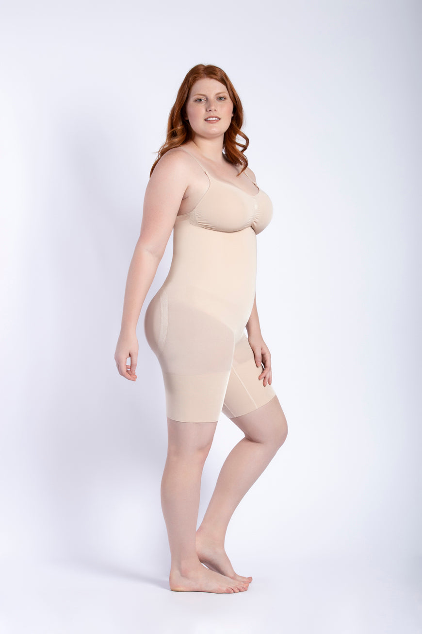 Unique Bargains Women Shapewear Tummy Control Full Bust Bodysuit Butt  Lifter Thigh Slimmer Mesh Belt Black Size XL