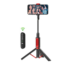 Load image into Gallery viewer, Bluetooth Selfie Stick with Retractable Tripod and Remote for Smart Phones