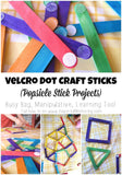 Velcro Dot Craft Sticks Kids Activity for Travel