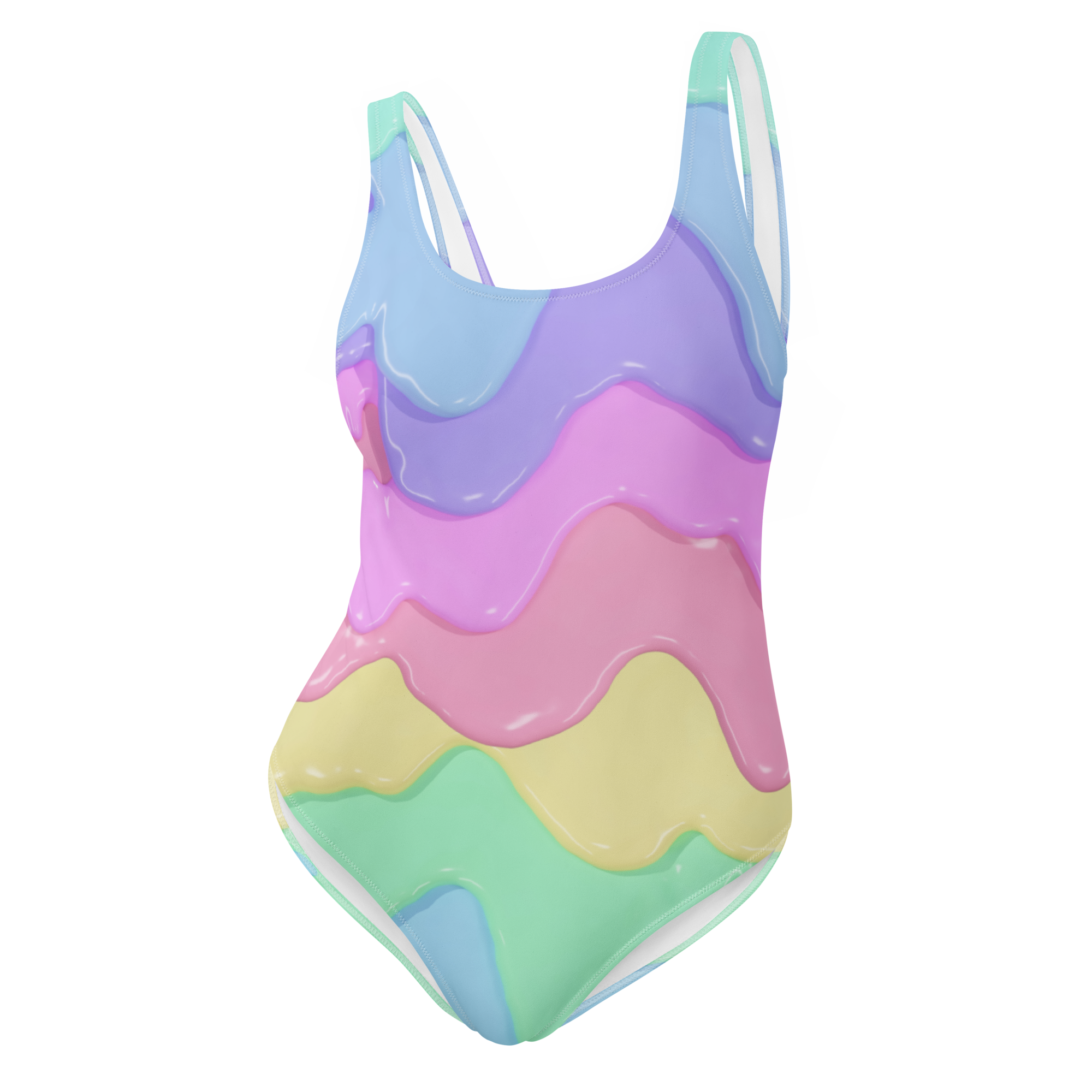 Pastel Rainbow Slime One-Piece Swimsuit – Pastelae