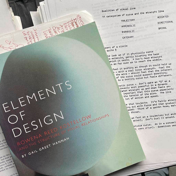 Elements of Design book by Gail Greet Hannah and notes from the Abstract Visual Relationships class at Pratt Institute
