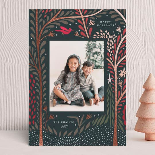 holiday trees card minted