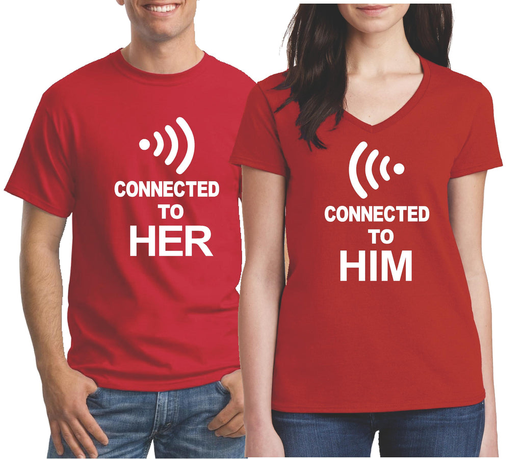 red couple shirts