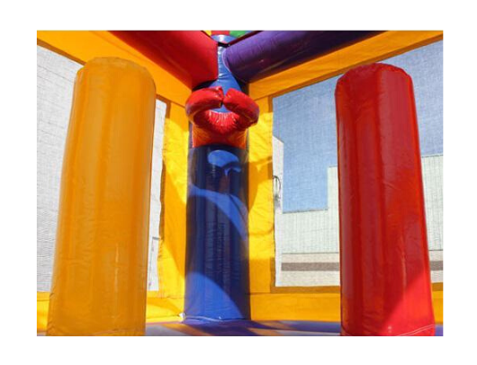 14' Commercial Bounce House with Basketball Hoop