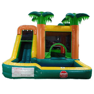 Eagle Bounce Palm Tree Combo Bouncer & Slide - The Outdoor Play Store - Palm Tree Inflatable