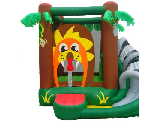 Kidwise Safari Bounce HOuse with Slide front view