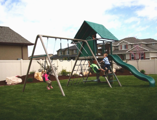 LIFETIME A-Frame Metal Swing Set 