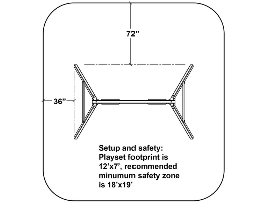 congo swing central swing set dimensions