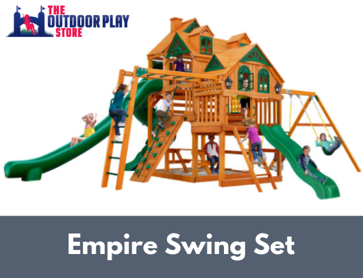 gorilla playsets empire wooden swing set for sale