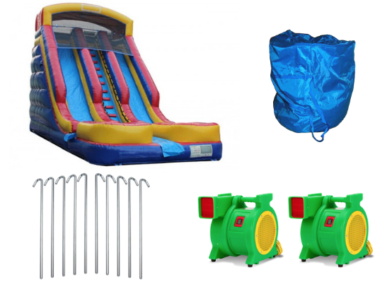 20ft high commercial inflatable water slide with blower