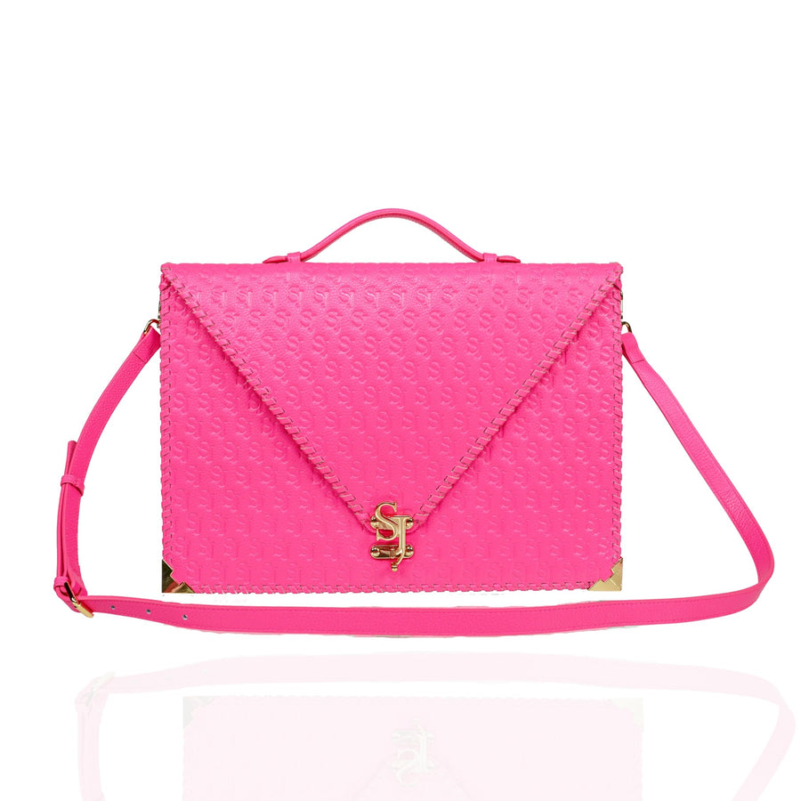 Neo Laptop Bag + Clutch - Pink - Sassy Jones