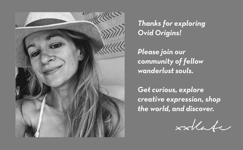 Founder's note about sustainable ethical globally inspired boho fashion brand thank you note