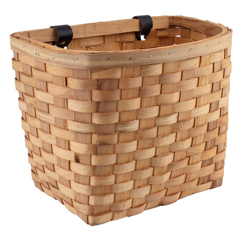 Wide Weave Leather Basket - Terrain