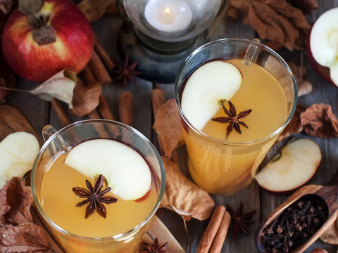 Hot apple ciders with rum make a wonderful, indulgent fall treat for your self-care night at home.