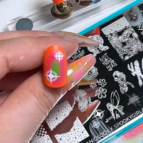 Aura nail art from a Maniology live stream where Devon Nurre shares tips on how to create aura nails at home.