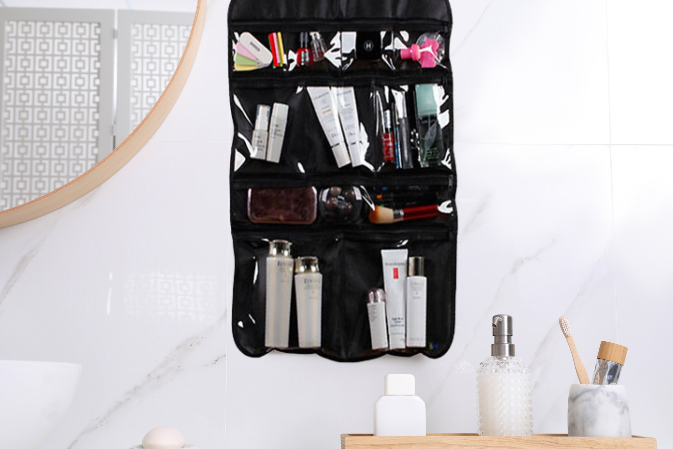 Hanging Accessory Organizer for Nail Polish Organization and Storage