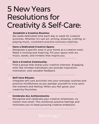 5 New Years Resolutions for Creativity & Self-Care by Maniology Nail Stamping