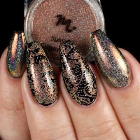 Hologram Chrome Pigment Set, solid pigment! (Holographic Nail Powder S