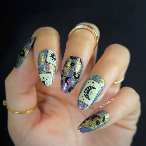 Multichrome Celestial Nails - Astrology Nails and Tarot Nails: 10 Mystical Nail Designs for Halloween